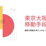 【結論】ANAマイルがおすすめ！~大阪-東京間の最安移動はどれか？~